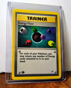 POKEMON ENERGY FLOW 122/132 1ST EDITION TRAINER GYM HEROES LP - Image 3