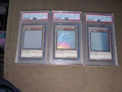 Yugioh 3x PSA 8 Sequential Blue Eyes White Dragon - GFP2-EN175 1st Ghost Rare - Image 1