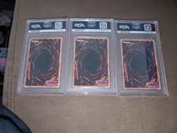 Yugioh 3x PSA 8 Sequential Blue Eyes White Dragon - GFP2-EN175 1st Ghost Rare - Image 2