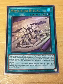 Yugioh Asian English CR09-AE084 Mitsurugi Ritual x3 playset Ultra rare - Image 2