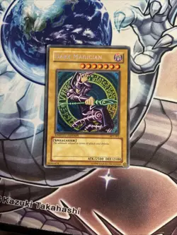 (42) YUGIOH REVERSE FOIL Dark Magician BPT-001 Secret Rare Limited Edition HP - Image 1