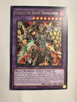 Yugioh! Gladiator Beast Heraklinos MZTM-EN084 Rare 1st Ed NM Maze Of The Master - Image 1