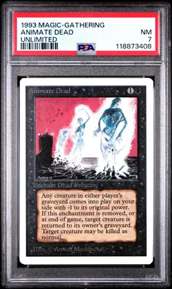 ANIMATE DEAD Unlimited PSA 7 Vintage MTG [Nostalgium] - Image 1