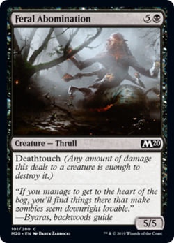 FERAL ABOMINATION ~mtg NM-M M20 Magic 2020 Com x4 - Image 1