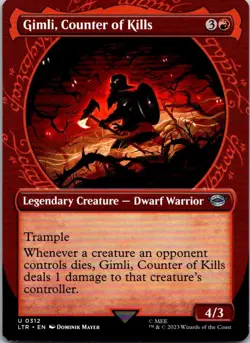 Magic the Gathering Gimli, Counter of Kills Showcase The Lord of the Rings MTG - Image 1