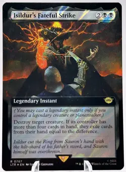 Isildur's Fateful Strike 0767 Extended Art Surge Foil Lord Of The Rings MTG NM - Image 1