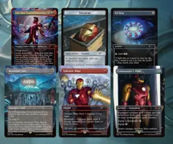 Magic the Gathering Secret Lair X Marvel’s Iron Man Rainbow Foil Set SEALED - Image 3
