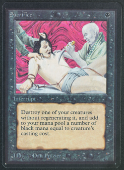 Sacrifice Beta MTG Card Magic: the Gathering 1993 - Image 1