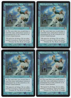 Words of Wind x4 4x 2002 Onslaught PLAYSET Blue Rare Enchantment MTG NM AZ1 - Image 1