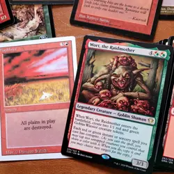 COMMANDER DECK 100 Mtg Cards - COLOR Hosers / Protection Red Green Conspires - Image 1