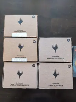 MTG Sealed Lot of 5 Commander Decks, Farie Schemes Brawl Deck, Core 21 Prereleas - Image 1