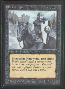 Black Knight Beta MTG Card Magic: the Gathering 1993 - Image 1