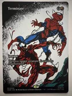 Terminate FULL ART NM/M MTG Spiderman Magic Card Marvel - Image 1