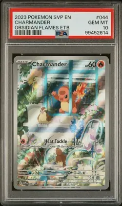 PSA 10 - 2023 Pokemon Obsidian Flames CHARMANDER Black Star Promo #044 (2614) - Image 1