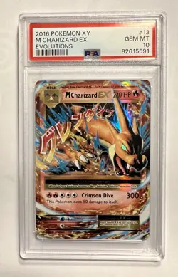 2016 POKEMON XY EVOLUTIONS M CHARIZARD EX PSA 10 GEM MINT - Image 2