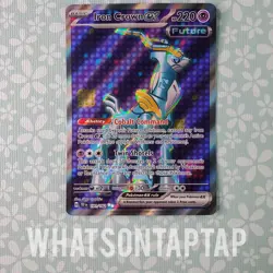 Pokemon Card Iron Crown Ex 191/162 Secret Rare Scarlet Violet Temporal Forces LP - Image 1