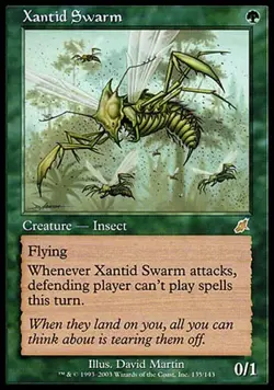 1x Xantid Swarm Scourge MtG Magic Green Rare 1 x1 Card Cards MP - Image 1