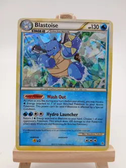Blastoise 13/95 - HS Unleashed - Rare Cracked Ice Holo LP Pokemon Card, 2010 - Image 1