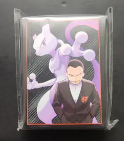 Pokemon Destined Rivals Card Sleeves Giovanni & Mewtwo 65 CT Brand New - Image 1