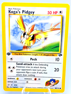 Pokemon Card 1st Edition Koga's Pidgey (80/132) Gym Challenge Set ***NM*** - Image 1