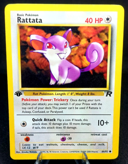 Pokemon Card - 1st Edition Rattata - (66/82) Team Rocket Set Common ***NM*** - Image 1