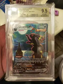 BGS 9.5 GEM MINT Umbreon Vmax Alt Art 215/203 2021 Evolving Skies Pokemon Card - Image 1