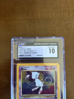 CGC 10 GEM MINT Mew 9 HOLO WOTC Black Star Promo Pokemon Card - Image 2
