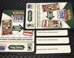 Pokemon TCG Live 3x Destined Rivals Code Card *UNUSED* - Sent Ebay Msg - Image 1