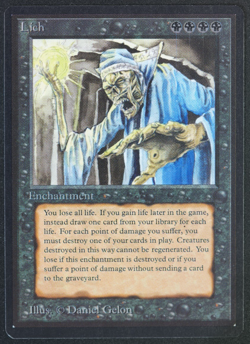 Lich Beta MTG Card Magic: the Gathering 1993 - Image 1