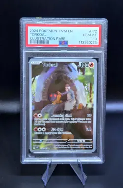 PSA 10 GEM Torkoal 172/167 Twilight Masquerade Illustration Rare Pokemon Card - Image 1