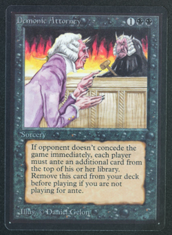 Demonic Attorney Beta MTG Card Magic: the Gathering 1993 - Image 1