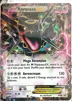 Pokemon TCG Rayquaza EX XY XY69 Holo Black Star Promo Card - Image 1