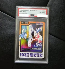 PSA 10 Mr. Mime #122 Bandai Carddass 1997 Japanese Pokemon Card GEM MINT - Image 1