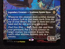 2025 MTG Marvel Spider-Man Symbiote Spider-Man (Borderless) Foil 0217 R - Image 3