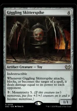 Giggling Skitterspike #39 MTG Duskmourn NM X1 - Image 1