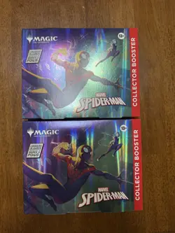 Magic the Gathering Spiderman Collector Booster Lot of 2 !! MTG, Spider Man, NEW - Image 1