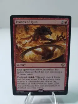 MTG Visions of Ruin - Commander: Innistrad: Midnight Hunt 036/038 Regular Rare - Image 1