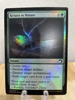MTG Return to Nature FOIL #196/277 Innistrad: Midnight Hunt Common NM/M - Image 1