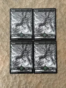MTG *4 Forest Basic Land Full Art 276/277* (NM) Crimson Vow Magic Gathering - Image 1