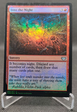 MTG #163 Into the Night Innistrad: Crimson Vow Magic the gathering card FOIL - Image 1