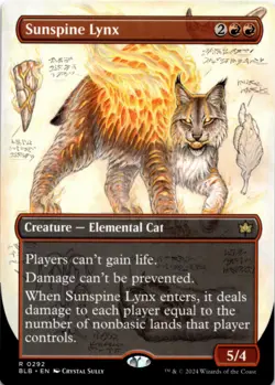 MTG Sunspine Lynx (Borderless) Normal NM Bloomburrow Magic 292 - Image 1