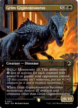 Grim Giganotosaurus (Borderless) R Universes Beyond: Jurassic World Collection 1 - Image 1