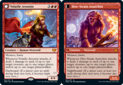 Magic the Gathering: MTG INNISTRAD CRIMSON VOW VOLATILE ARSONIST MYTHIC FOIL - Image 1