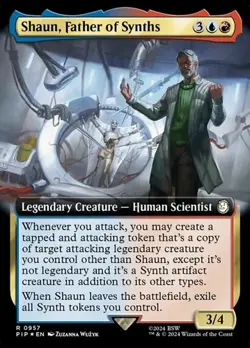 Shaun, Father of Synths - Surge Foil Extended Art PIP NM MTG - Image 1