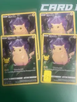 Pokemon TCG Pikachu Illustration Rare Celebrations 005/025 NM (4x) Lot C - Image 1