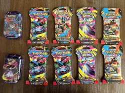 Pokemon TCG Mega Evolution 8x Sleeved Booster Packs AND 2x mini tins SEALED - Image 1