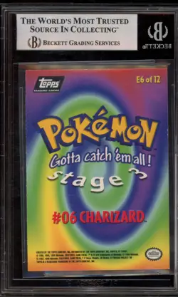 Pokemon Topps Charizard Movie Animation Edition Silver Foil #E6 BGS 7.5 - Image 2