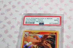 2019 Pokemon Sun & Moon Detective Pikachu #5 Charizard Holo PSA 9 - Image 2