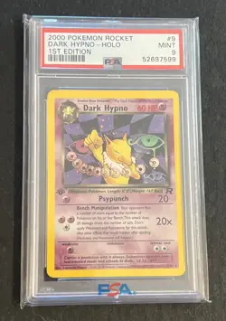 Dark Hypno 🔥 2000 Pokemon Rocket 1st Edition Holo 9/82 PSA Mint 9 - Image 1