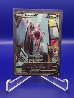 2022 Pokemon GO #072 Mewtwo V 072/078 UR Ultra Rare Alternate Full Art - Image 1